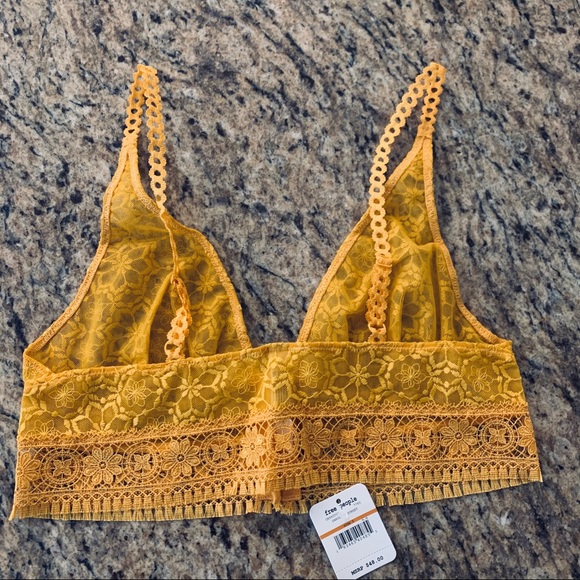 Free People Ella Soft Lace longline bralette S - Picture 3 of 8